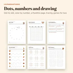 Little Panda's Fall Activity Book: dots and drawing