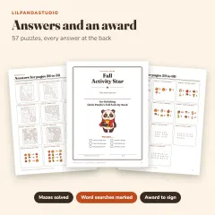 Little Panda's Fall Activity Book: answers