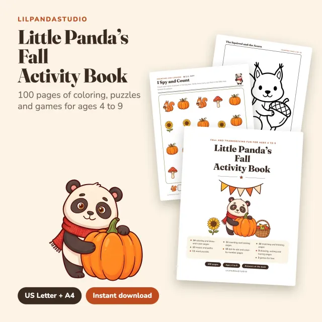 Little Panda's Fall Activity Book cover