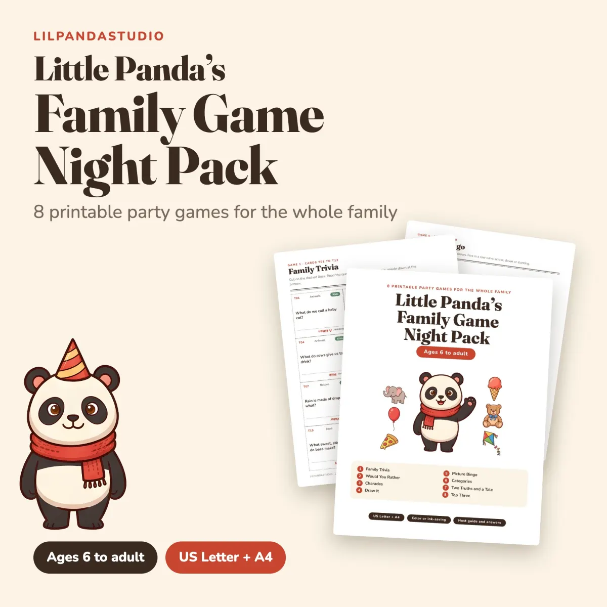 Little Panda’s Family Game Night Pack: cover