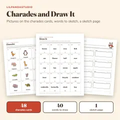Little Panda’s Family Game Night Pack: charades draw