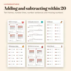 Little Panda's First Grade Math Workbook: add subtract
