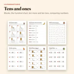 Little Panda's First Grade Math Workbook: place value