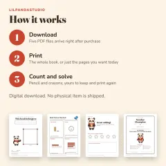 Little Panda's First Grade Math Workbook: how it works