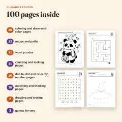 Little Panda's Halloween Activity Book: what’s inside