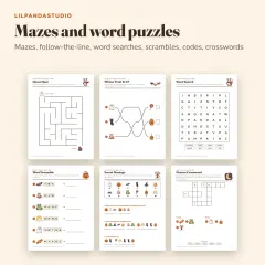 Little Panda's Halloween Activity Book: mazes and words