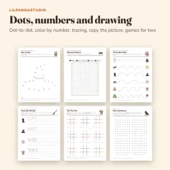 Little Panda's Halloween Activity Book: dots and drawing