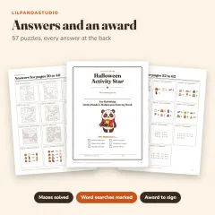 Little Panda's Halloween Activity Book: answers
