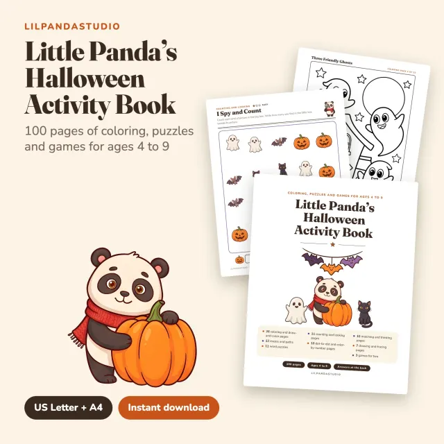 Little Panda's Halloween Activity Book cover