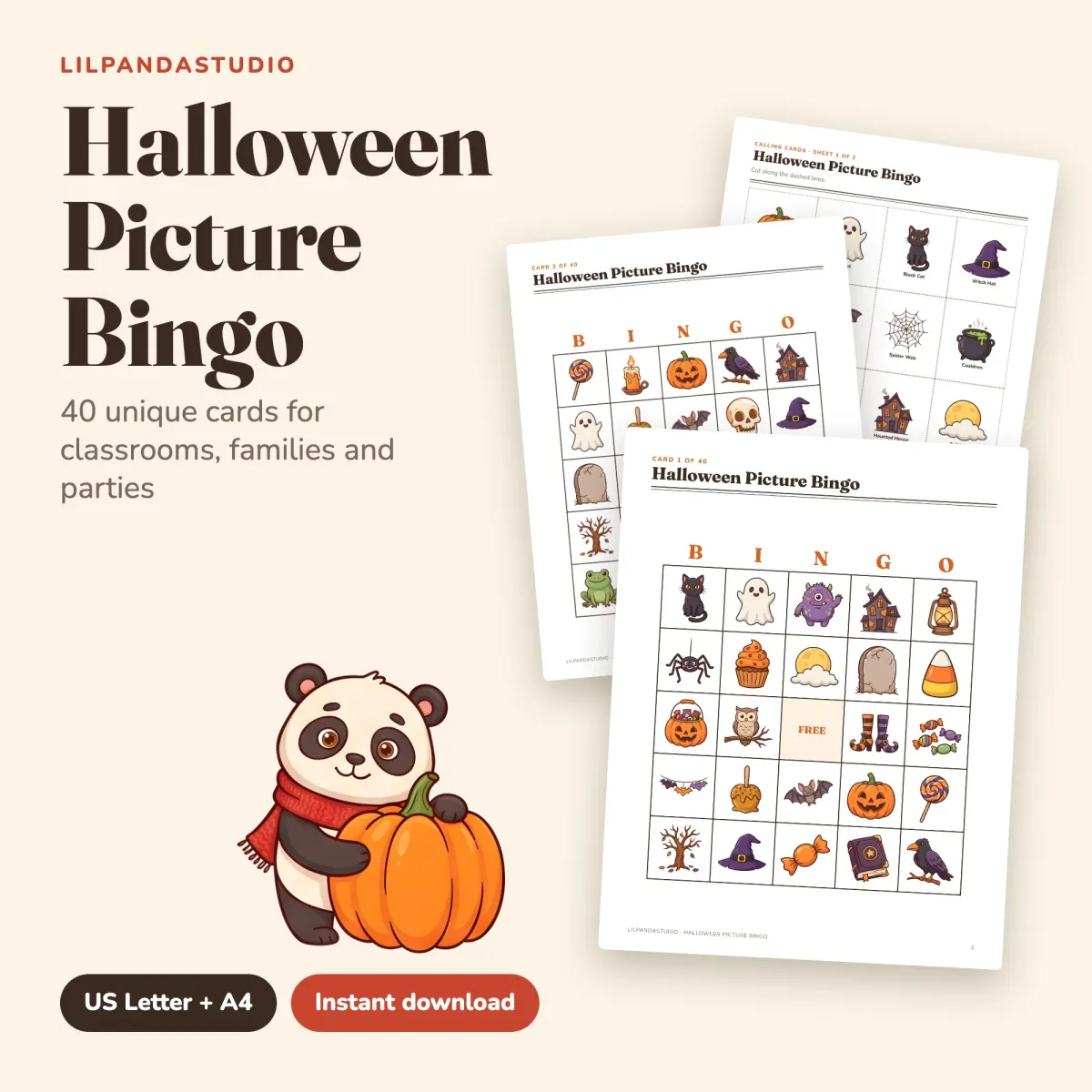 Halloween Picture Bingo: cover
