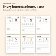 Little Panda's Handwriting Practice: Letters and Numbers: lowercase