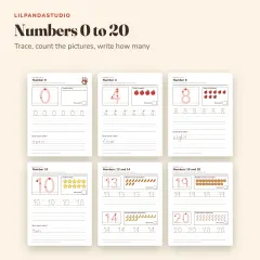 Little Panda's Handwriting Practice: Letters and Numbers: numbers