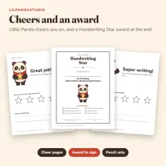 Little Panda's Handwriting Practice: Letters and Numbers: cheer