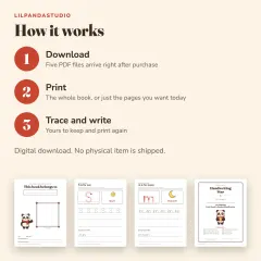 Little Panda's Handwriting Practice: Letters and Numbers: how it works