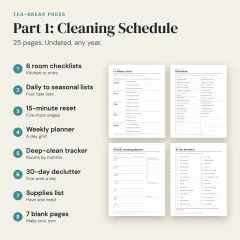 Home Reset Planner Set: Cleaning Schedule + ADHD-Friendly Daily Planner: what’s inside cleaning