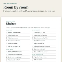 Home Reset Planner Set: Cleaning Schedule + ADHD-Friendly Daily Planner: close up