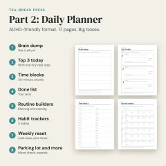Home Reset Planner Set: Cleaning Schedule + ADHD-Friendly Daily Planner: what’s inside adhd