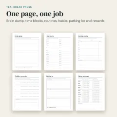 Home Reset Planner Set: Cleaning Schedule + ADHD-Friendly Daily Planner: adhd pages