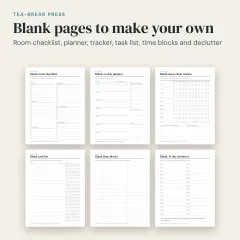 Home Reset Planner Set: Cleaning Schedule + ADHD-Friendly Daily Planner: blank pages