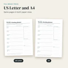 Home Reset Planner Set: Cleaning Schedule + ADHD-Friendly Daily Planner: letter and a4