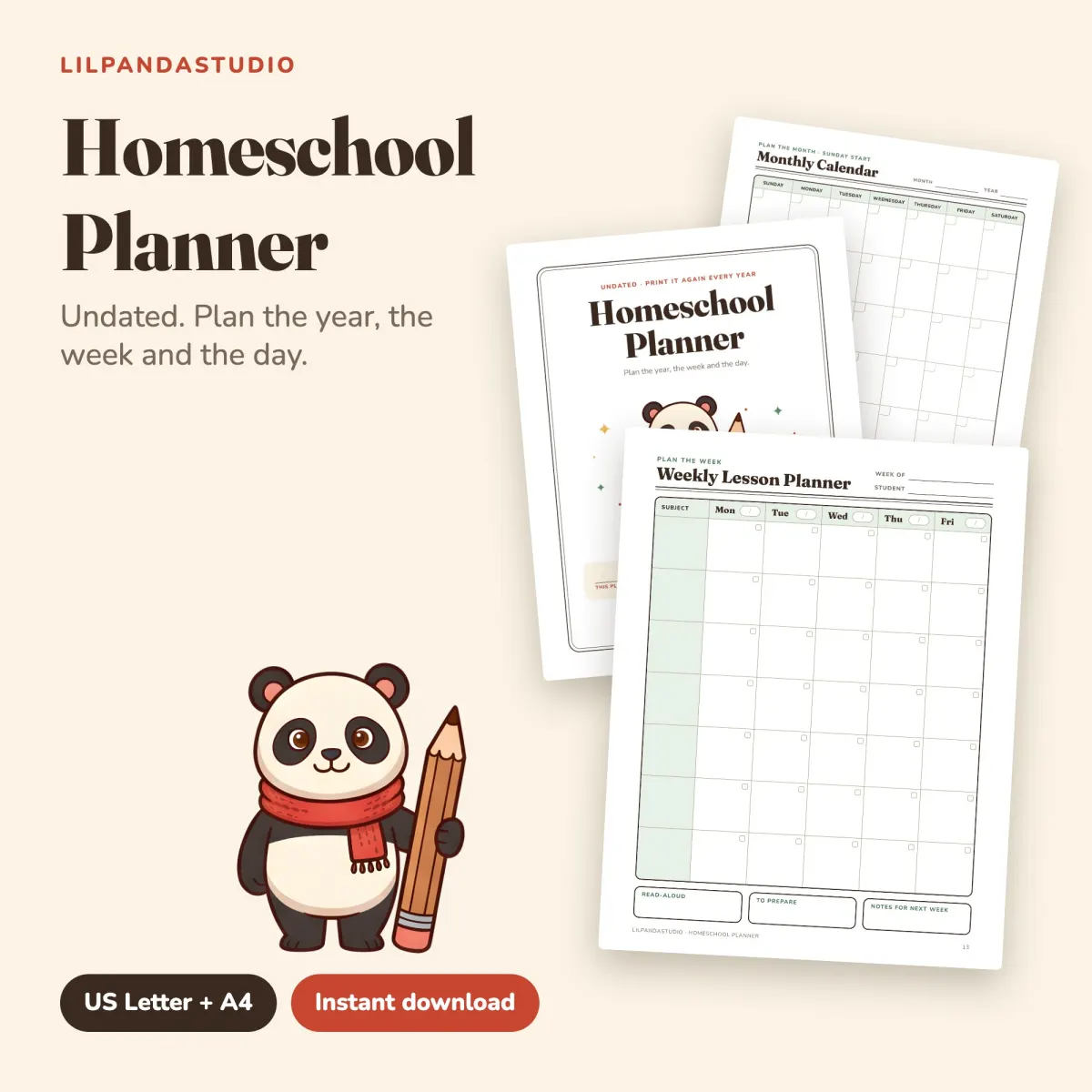 Homeschool Planner: cover