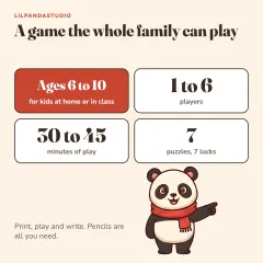Little Panda’s Jungle Explorer Escape Room: ages and players