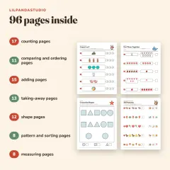 Little Panda's Kindergarten Math Workbook: what’s inside