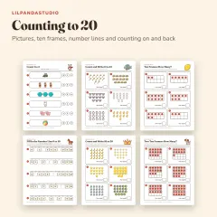 Little Panda's Kindergarten Math Workbook: counting