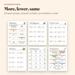 Little Panda's Kindergarten Math Workbook: comparing