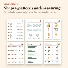 Little Panda's Kindergarten Math Workbook: shapes etc