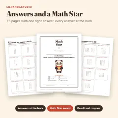 Little Panda's Kindergarten Math Workbook: answers