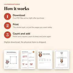 Little Panda's Kindergarten Math Workbook: how it works