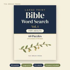 Large Print Bible Word Search, Vol. 1: 60 Puzzles for Adults: front cover