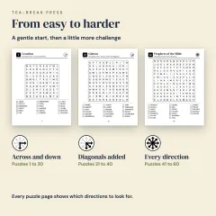 Large Print Bible Word Search, Vol. 1: 60 Puzzles for Adults: easy to harder