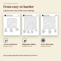 Large Print Bible Word Search, Vol. 2: 60 Puzzles for Adults: easy to harder