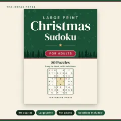 Large Print Christmas Sudoku: 80 Easy to Hard Puzzles for Adults: front cover