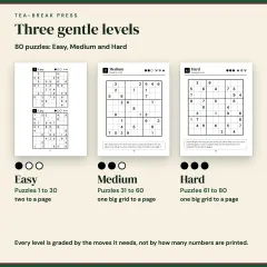 Large Print Christmas Sudoku: 80 Easy to Hard Puzzles for Adults: three levels