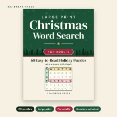 Large Print Christmas Word Search: 60 Easy-to-Read Puzzles for Adults: front cover