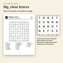 Large Print Christmas Word Search: 60 Easy-to-Read Puzzles for Adults: big clear letters