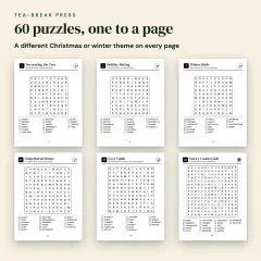 Large Print Christmas Word Search: 60 Easy-to-Read Puzzles for Adults: one per page