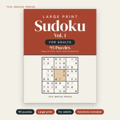 Large Print Sudoku, Vol. 1: 95 Easy to Very Hard Puzzles for Adults: front cover