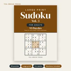 Large Print Sudoku, Vol. 3: 95 Easy to Very Hard Puzzles for Adults: front cover