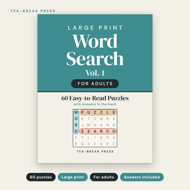 Large Print Word Search, Vol. 1: 60 Easy-to-Read Puzzles for Adults cover