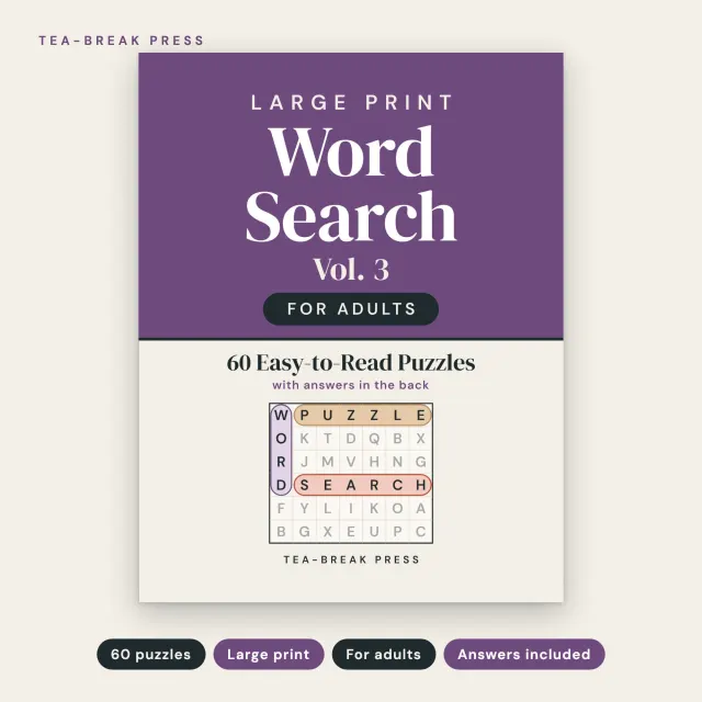Large Print Word Search, Vol. 3: 60 New Easy-to-Read Puzzles for Adults cover