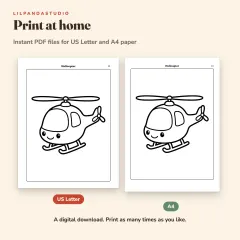 Little Panda's Things That Go Coloring Book: 40 Big Pictures to Color for Kids Ages 3 to 8: pdf edition
