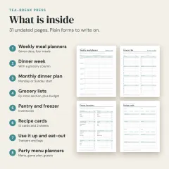 Meal Planner and Grocery List Set: what’s inside