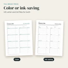 Meal Planner and Grocery List Set: editions