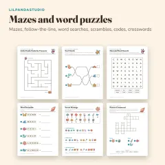 Little Panda's Mermaids Activity Book: mazes and words