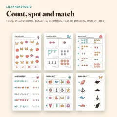 Little Panda's Mermaids Activity Book: count and match