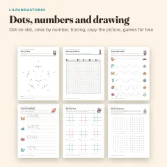 Little Panda's Mermaids Activity Book: dots and drawing